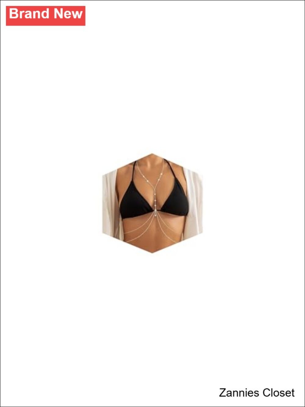 โจ 14k Gold Plated Layering Waist Chain Body Jewelry for Bikinis